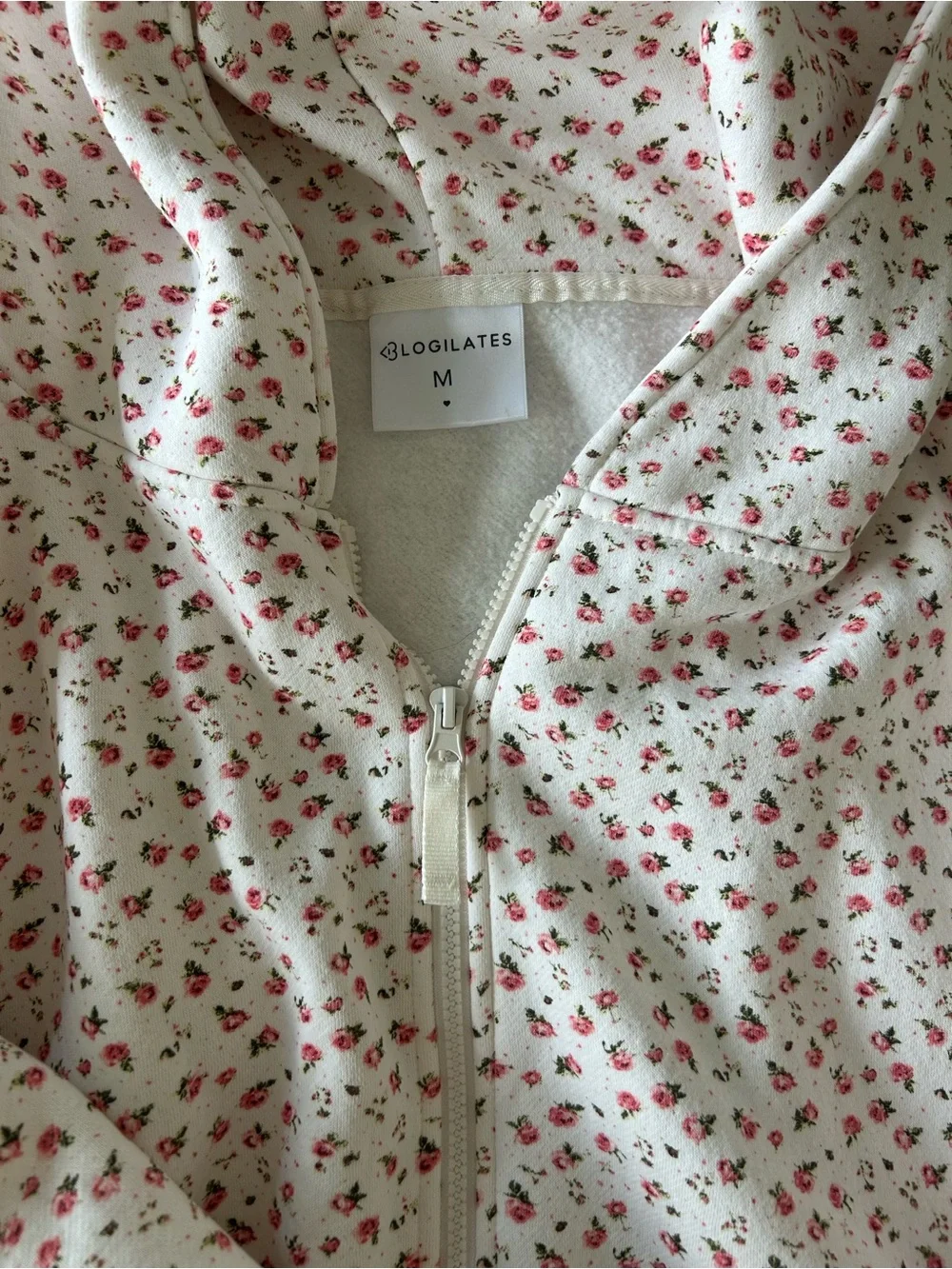 Blogilates Floral Zip Hoodie - Pink Floral - Picture 5 of 6